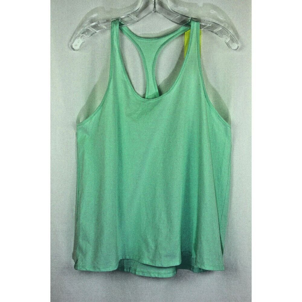 All in Motion Top M Athletic Tank Mint Green Racerback Cotton Blend Womens New